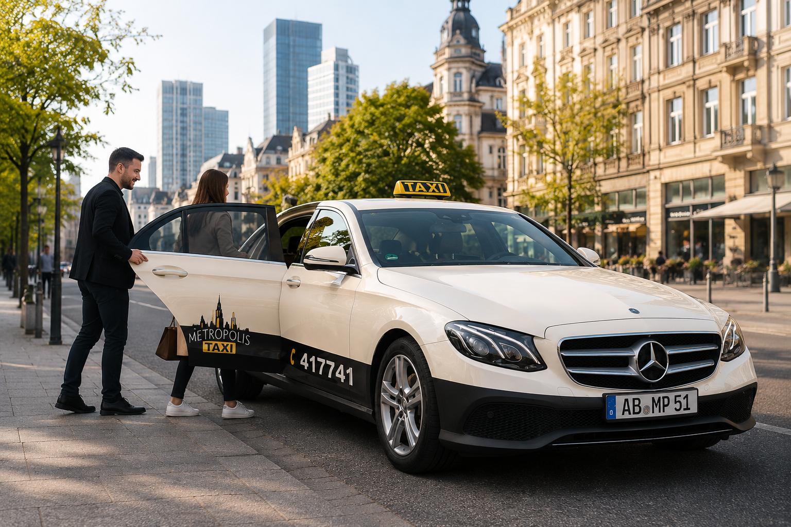 Metropolis Taxi in der Stadt